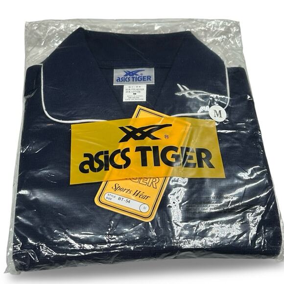 ASICS Tiger Long Sleeve Shirt Women’s Size Medium Thermal 70s Sporty NOS Preppy - Picture 2 of 3